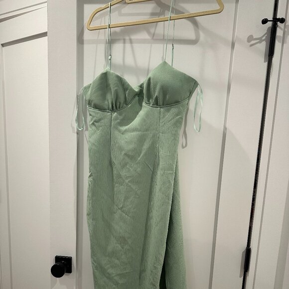 Green Midi Bustier Dress - Picture 1 of 3